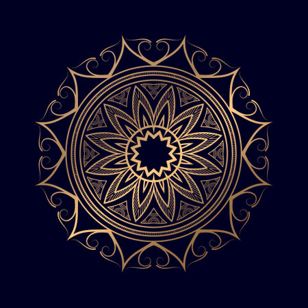 Vintage Floral Star Mandala elements stock illustrationのイラスト素材