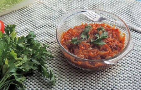 Jellied fish CATFISH on the table with vegetablesの写真素材