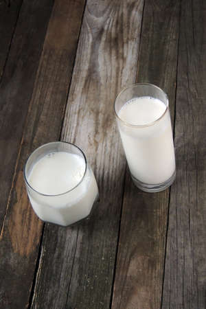 Milk in a glassの写真素材