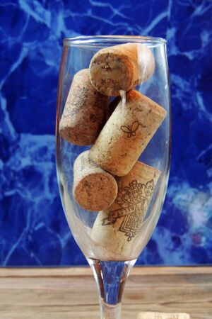 Corks from wine bottlesの写真素材