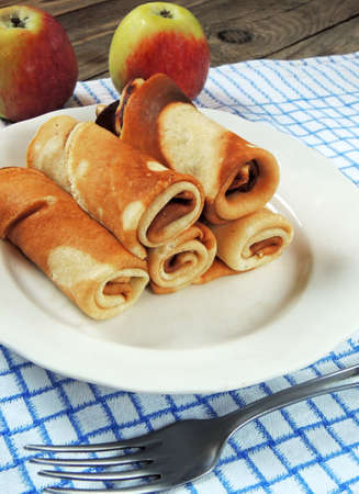 Pancakes with honeyの写真素材