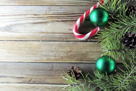 Christmas cookies with festive decoration. Christmas background with candyの写真素材