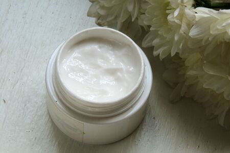 facial cream with fresh flowers, fresh as flowers