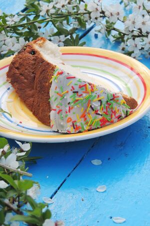 Easter Cakes - Traditional Kulich, Paska Easter Bread. Traditional Easter spring