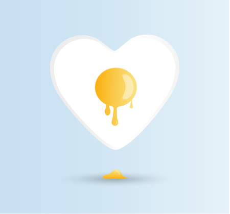 Egg in a shape of a heart vector illustrationのイラスト素材