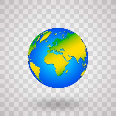 Planet Earth on transparent background. Isolated objectのイラスト素材