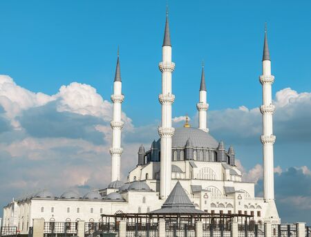 Hala Sultan Camii mosque in Nicosia, North Cyprus. Muslim religionの写真素材
