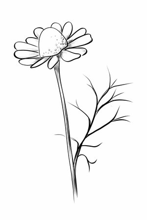 Chamomile flower herbal medicine vectorのイラスト素材