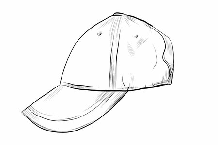 Baseball cap with curved visor vectorのイラスト素材