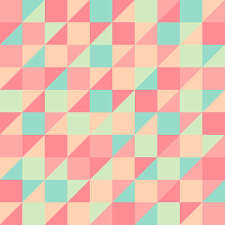 Geometric abstract bright pastel hipster seamless pattern template. Vector illustration for games, background, pattern, decor. Print for fabrics and other surfaces.のイラスト素材