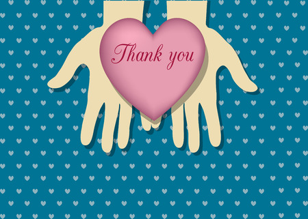 Vector illustration of heart on palms for youのイラスト素材