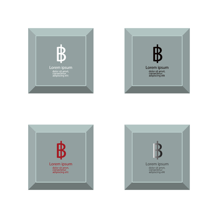 Vector illustration of set of icons with bitcoin currency symbolのイラスト素材