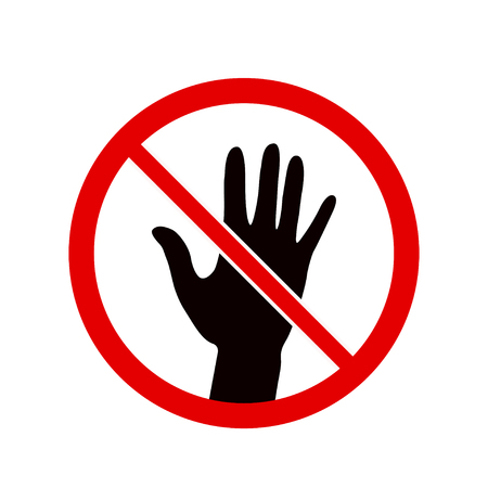 Vector illustration of Me Too prohibition sign isolated on white backgroundの写真素材