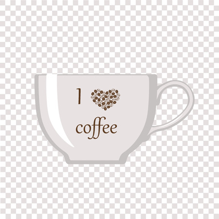 Vector illustration of white cup on transparent backgroundのイラスト素材