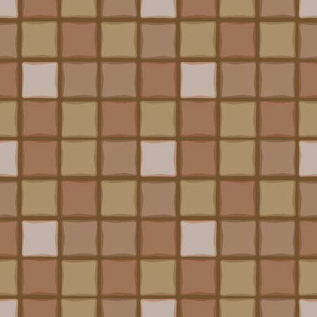 Vector illustration of background brown and beige square tileのイラスト素材