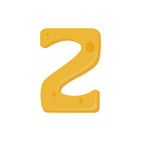 Vector Illustrator of Cheese Alphabet Lettersのイラスト素材