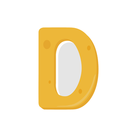 Vector Illustrator of Cheese Alphabet Lettersのイラスト素材