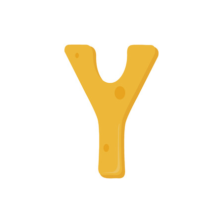 Vector Illustrator of Cheese Alphabet Letters vectorのイラスト素材
