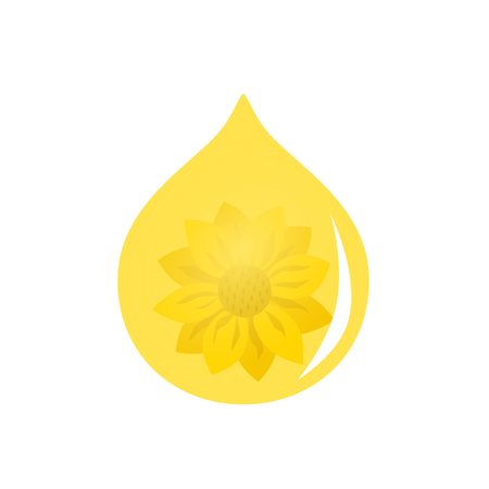 Vector illustration of drop of sunflower oilのイラスト素材