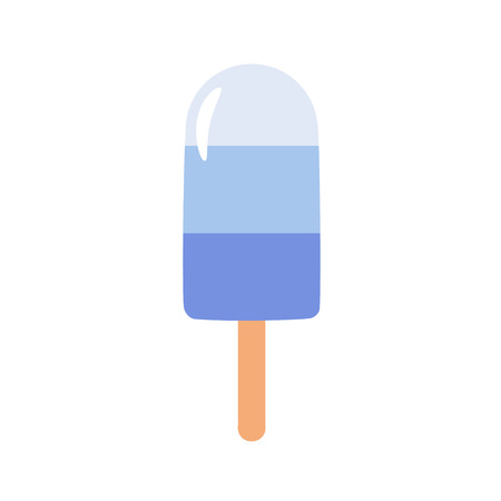 Ice cream cone in bright cartoon style on a white background. Vector illustration.のイラスト素材