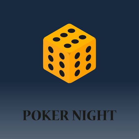 Dice for poker playing. Concept poker night. Vector illustrationのイラスト素材