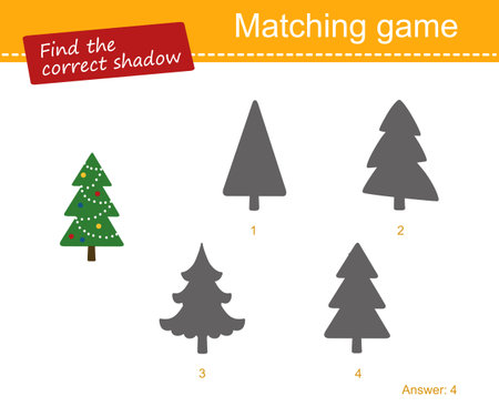 1444 Find correct shadow. Educational game for children. Flat cartoon styleのイラスト素材