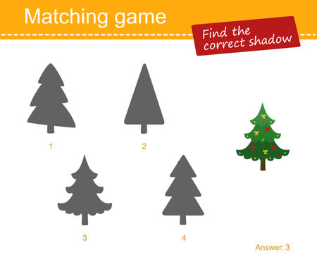 1442 Find correct shadow. Educational game for children. Flat cartoon styleのイラスト素材