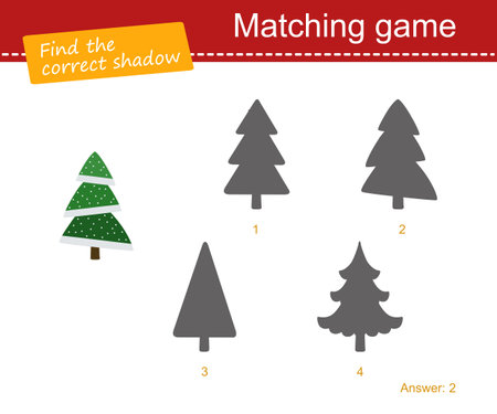 1445 Find correct shadow. Educational game for children. Flat cartoon styleのイラスト素材