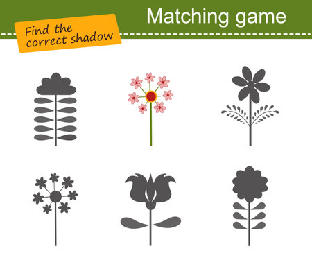 1432 Find correct shadow. Educational game for children. Flat cartoon styleのイラスト素材