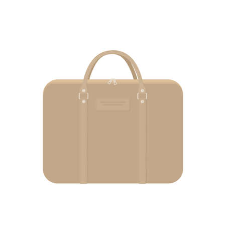 Briefcase isolated on white background. Cartoon flat style. Vector illustrationのイラスト素材