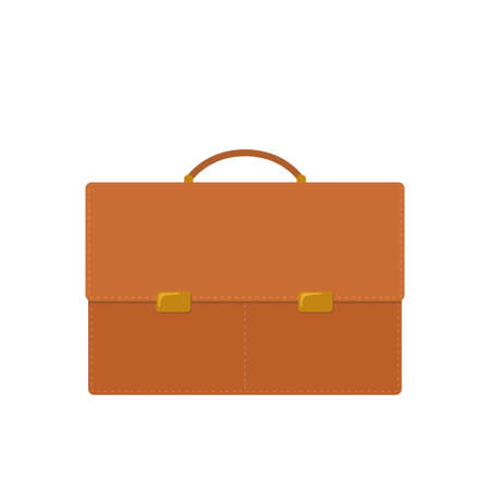 Briefcase isolated on white background. Cartoon flat style. Vector illustrationのイラスト素材
