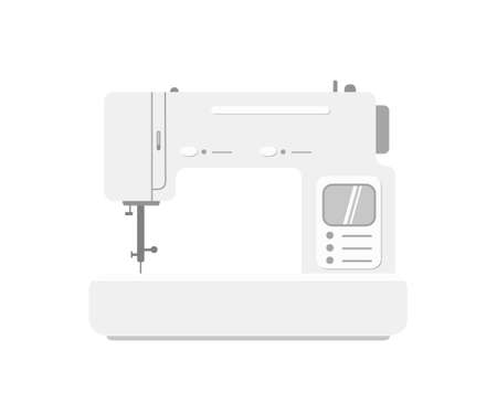 Sewing machine isolated on white background. Cartoon flat style. Vector illustrationのイラスト素材