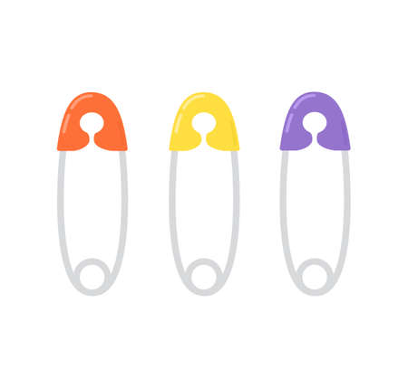 Pins for sewing on white background. vector illustrationのイラスト素材