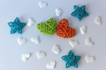 Multi-colored hearts. Valentine's Dayの写真素材