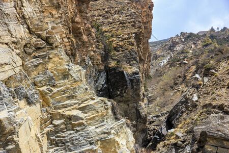 Rocky terrain, mountains of nepal, cliffs