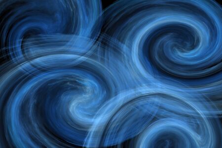 Abstract beautiful fractal pattern in the form of blue waves of curls on a dark background and is suitable for use in projects of imagination, creativity and design. Great for cell phone wall paperの写真素材