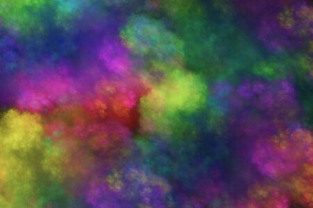 Abstract fractal background in the form of colorful clouds and is suitable for use in projects of imagination, creativity and design.の写真素材