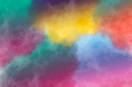 Abstract fractal background in the form of colorful clouds and is suitable for use in projects of imagination, creativity and design.の写真素材