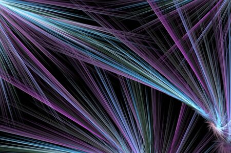Abstract background neon lines on a dark background. Fractal pattern for creativity and design.の写真素材