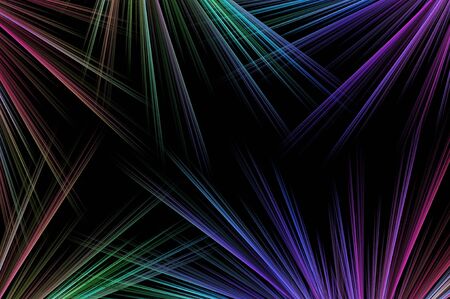 Abstract background neon lines on a dark background. Fractal pattern for creativity and design.の写真素材
