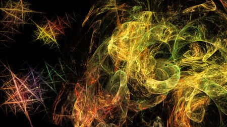 Abstract background neon lines . Fractal pattern for creativity and design.の写真素材