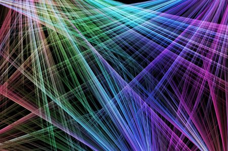 Abstract background neon lines on a dark background. Fractal pattern for creativity and design.の写真素材