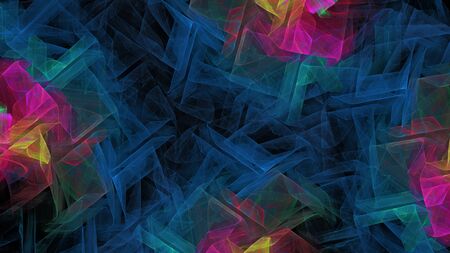 Abstract background neon lines . Fractal pattern for creativity and design.の写真素材