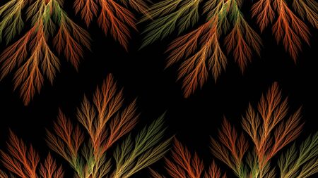 Abstract fractal pattern in the form of a branch on a dark background and is suitable for use in projects of imagination, creativity and design. Wallpapers and postcardsの写真素材