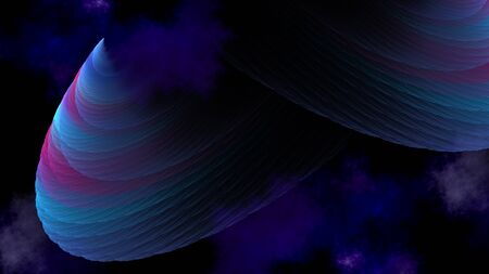 Abstract beautiful space background with comets and stars.  Fractal pattern for creativity and...