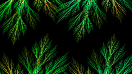 Abstract fractal pattern in the form of a branch on a dark background and is suitable for use in projects of imagination, creativity and design. Wallpapers and postcardsの写真素材