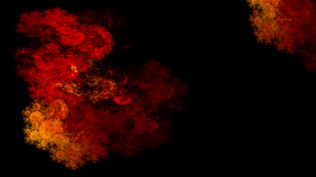Abstract red fractal space pattern on a black background. Used for design and creativity, for screensavers.の写真素材