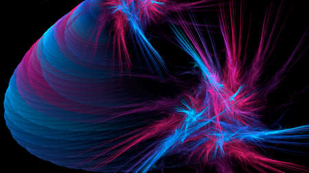 Abstract fractal space pattern on a black background. Used for design and creativity, for screensavers.の写真素材