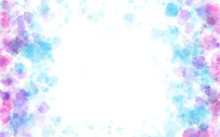 Watercolor background. Watercolor drops splashes pink turquoise magenta. Abstract texture background. Fluid modern art design templateの写真素材