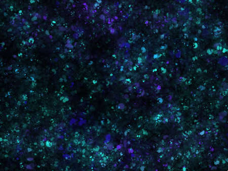 Neon green and blue random round paint splashes on black background. Abstract colorful texture for web-design, website, presentations, digital printing, fashion or concept design.の写真素材